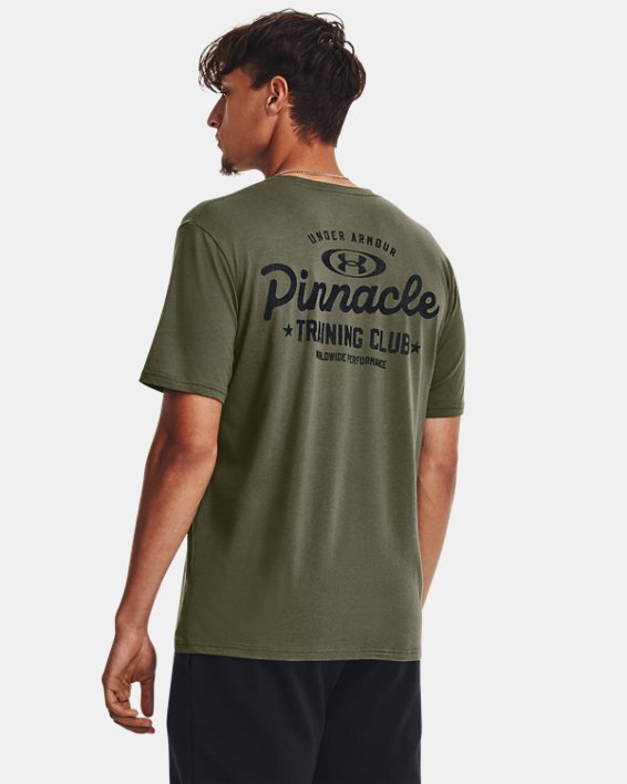 男士UA Pinnacle訓練短袖T恤 in Green image number 1